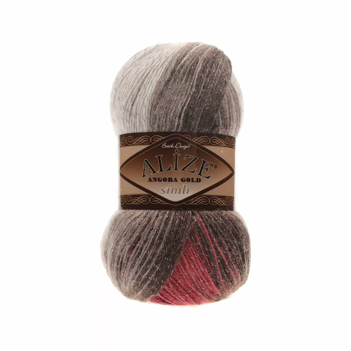 Alize Angora Gold Simli Batik-1984 Vadelma / Ruskea